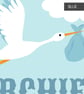 Stork Personalised Nursery Print - 2 colour options - Image 4