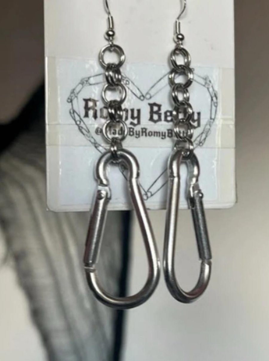 Carabena Silver Handmade long Earrings 