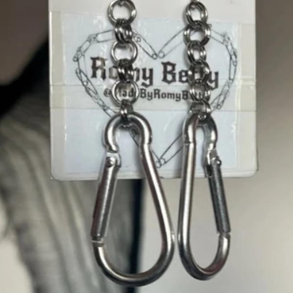 Carabena Silver Handmade long Earrings 