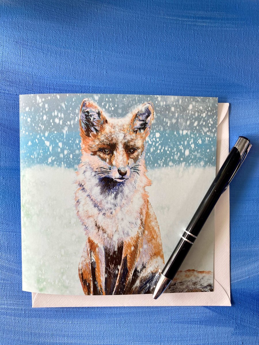 Card Snow Fox