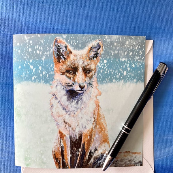 Card Snow Fox