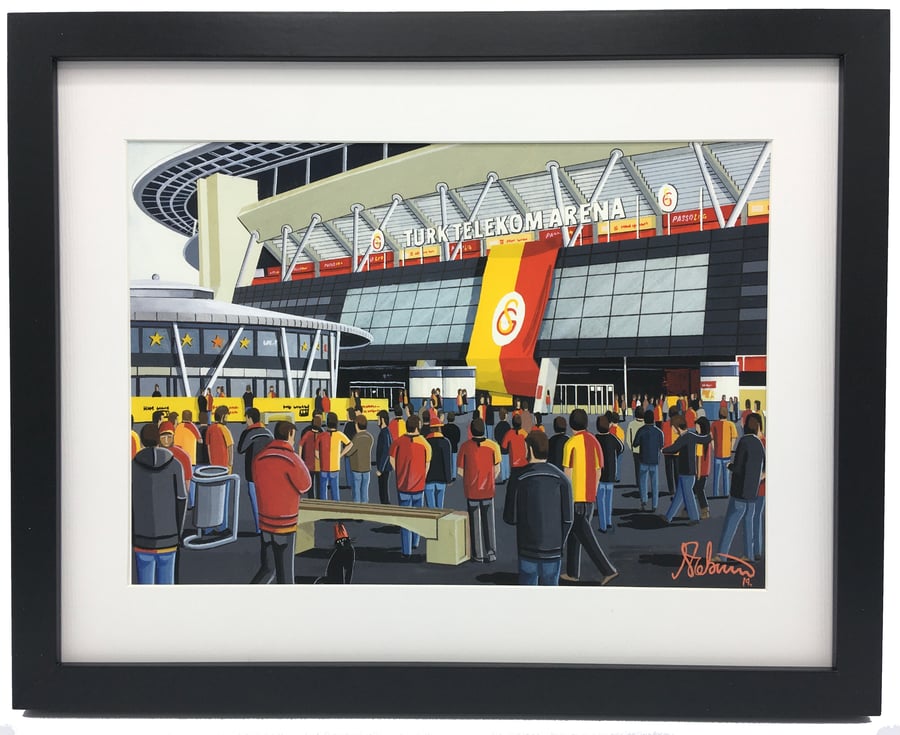 Galatasaray, Turk Telekom Stadium. High Quality, Framed Football Art Print.