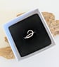 Sterling Silver Scroll Ring with Sculptural Elegant Band - Image 5