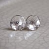 flower blossom stud earrings, silver flower stud, daisy studs, silver studs