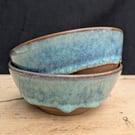 Turquoise toasted nibble bowl