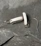 Handmade Ceramic Earrings One of a Kind Sterling Silver Eco Friendly Gifts - Image 4