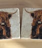 Marble 'Highland Cattle' Coasters - Image 1