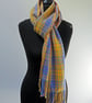 Sold - Yellow and blue tartan scarf - Image 4