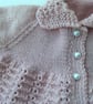 Hand knitted matinee coat in merino wool - Image 4