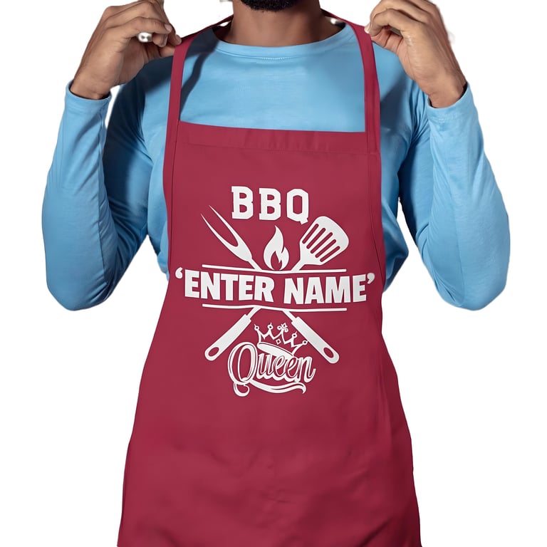 Personalised Kitchen BBQ Apron - BBQ QUEEN - Mum Apron Gift