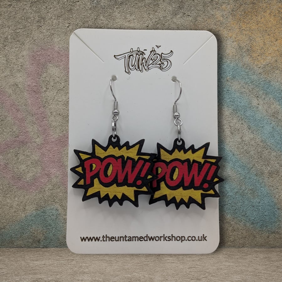 'POW!' Pop Art Earrings