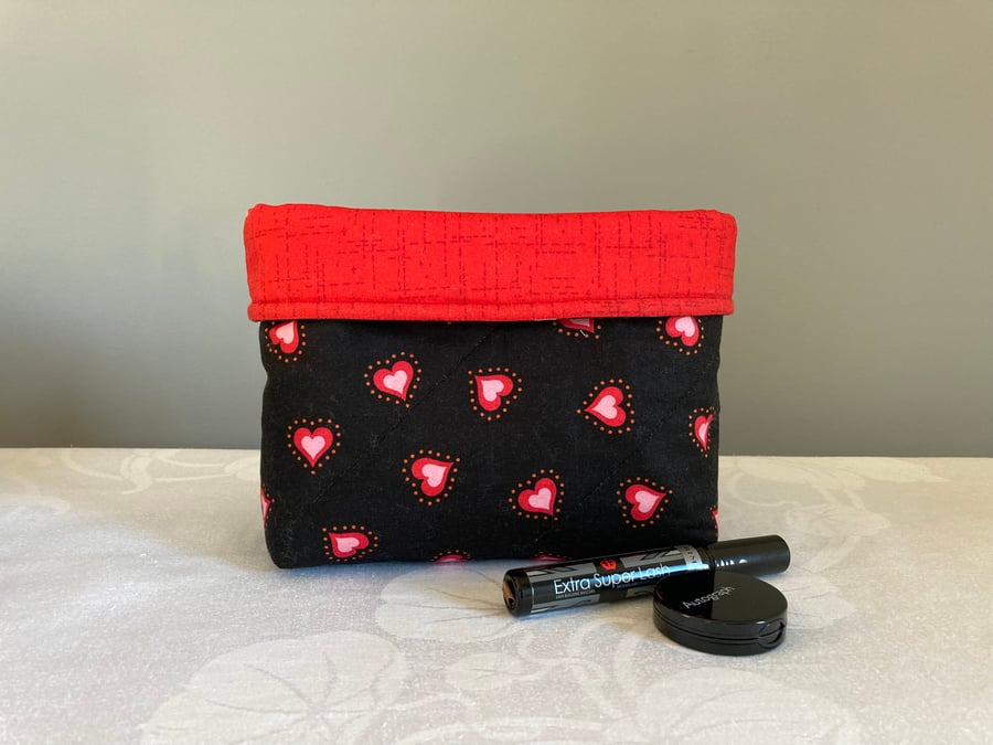 Martryoshka Hearts Quilted Storage Pouch