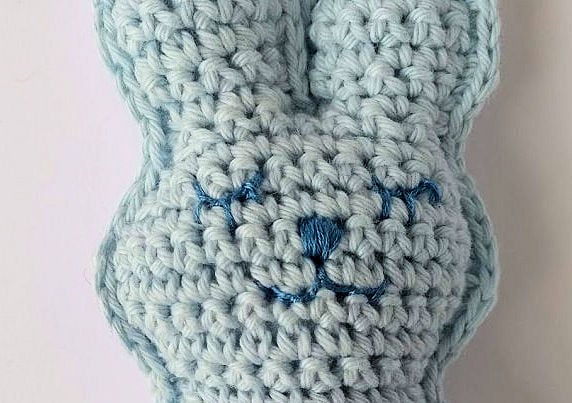 Toy Rattle, Bunny, Rabbit, Crochet Toy, Baby Gift, Cotton yarn, SALE