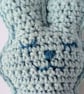 Toy Rattle, Bunny, Rabbit, Crochet Toy, Baby Gift, Cotton yarn, SALE - Image 1