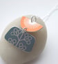 Orange retro flower pendant - Image 2