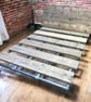 Scaffold Bed Using Recycled Reclaimed Industrial Steel And Scaffold Board Wood T - Image 1