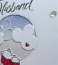 Husband Christmas Card - Polar Bears with Snowy Northern Lights Sky - Image 9