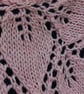 Chunky hand knit lace capelet in blossom pink 100% wool - design SB168 - Image 9