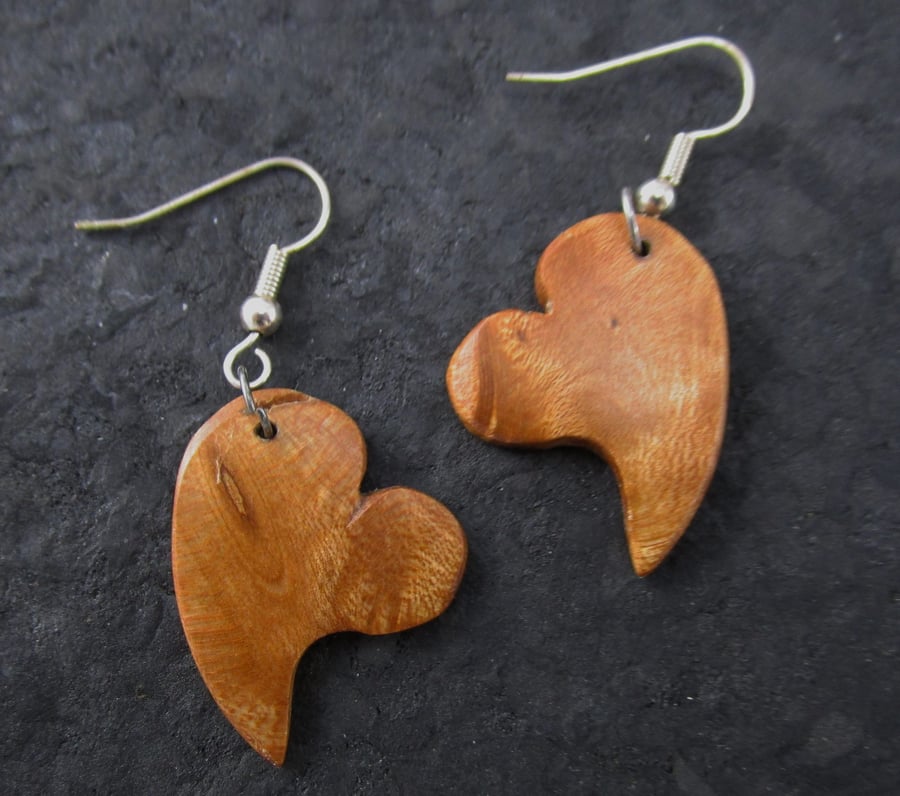 Handcrafted Welsh Wood Earrings