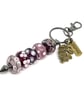 Handmade Dusky Purple Lamp-work Glass Bead Bag Charm Fun Unique Gift  - Image 4