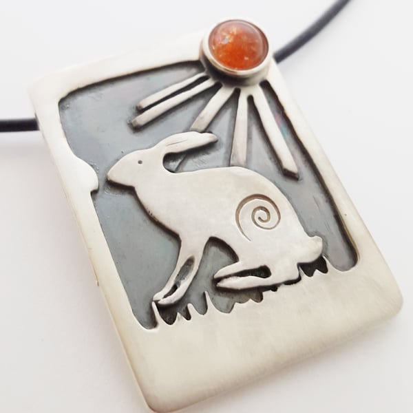 Summer Meadow Hare Pendant