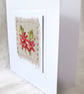 HAND EMBROIDERED FLORAL GREETINGS CARD - Image 3