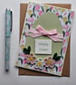 Easter Egg Pale Pink Quilled Flowers Card Size 6" x 4" Happy Easter - Image 4