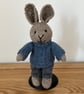 Small Hand Knitted Bunny in Cable Jumper