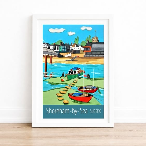 Shoreham travel poster print by Susie West