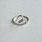 Silver heart statement ring 