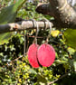   Red Copper  Circle Dangle Earrings - Image 8