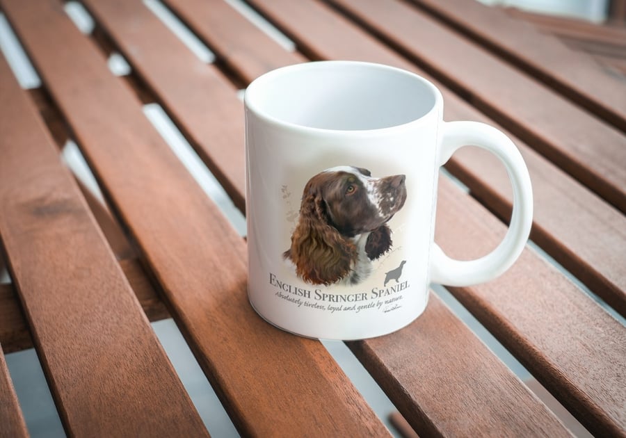 English Springer Spaniel  Design  Mug ,coffee mug ,dog design mug. Free P&P