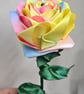 Beautiful Unicorn Ribbon Rose - Long Stem Artificial Forever Flower Gift - Image 8