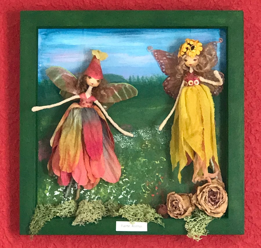Framed Collection of Two Flower Faeries