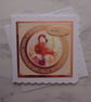 Sent With Love Flamingo Vintage Rose Gold Roses 3D Luxury Handmade Card - Image 1