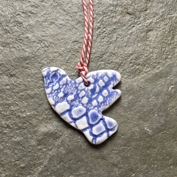 Porcelain bird,love token,something blue,wedding favour The Porcelain Menagerie