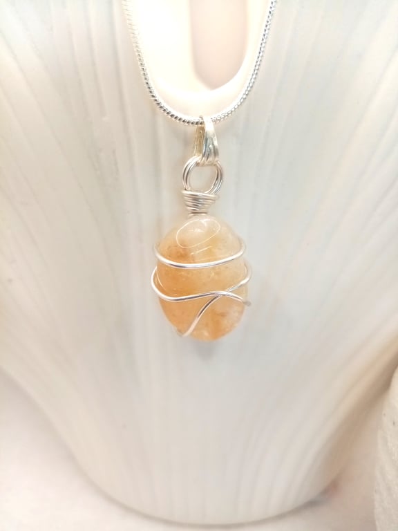 Citrine Tumble Stone Necklace