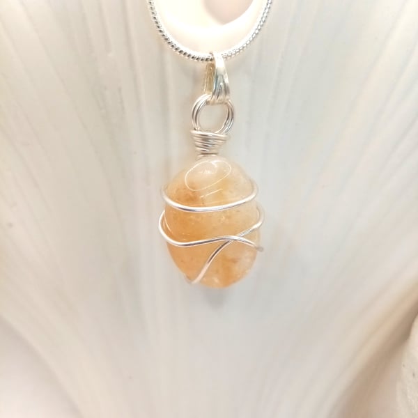 Citrine Tumble Stone Necklace