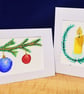 Yule tide lights - Seasonal baubles in evergreen branches - Image 1