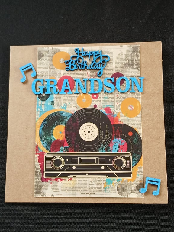 Handmade, Grandson birthday card 