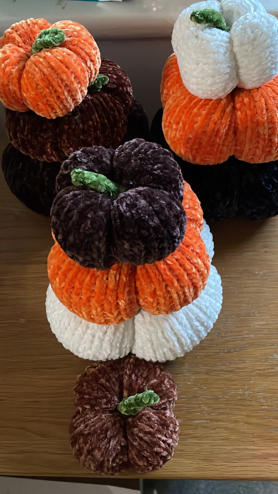Knitted pumpkins