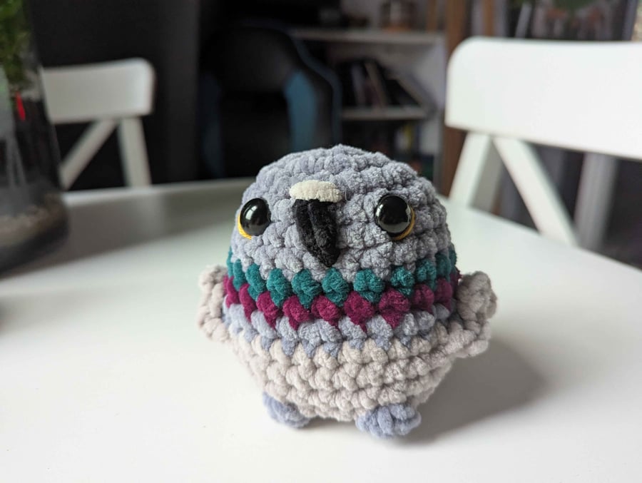 Handmade plush pigeon