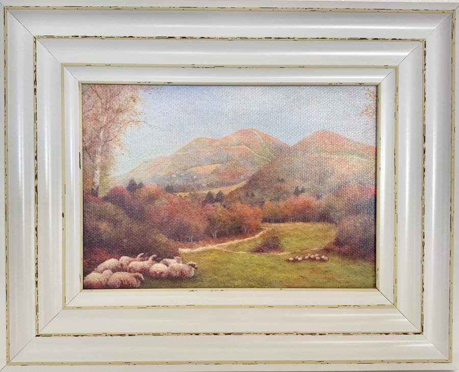 Malvern Hills . The Worcestershire Beacon from Black Hill .Framed Canvas Print