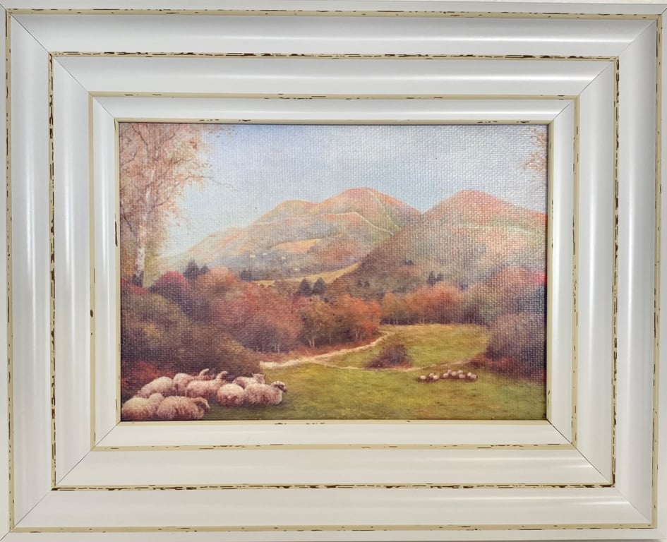 Malvern Hills . The Worcestershire Beacon from Black Hill .Framed Canvas Print