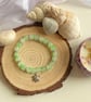 Handmade Green Glass Beaded Bracelet Sea Turtle Charm