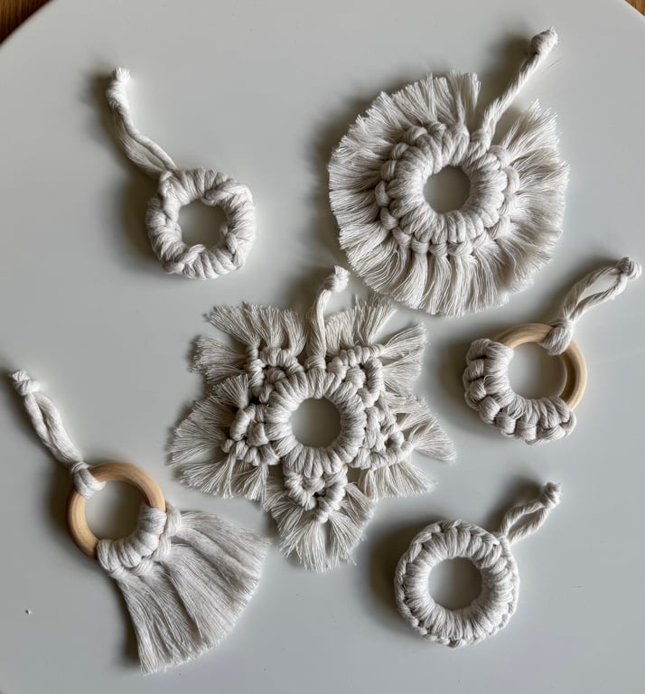 Macrame Christmas Tree Decoration 6 Set