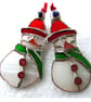 SOLD 241206 Snowman Christmas Tree Stained Glass Xmas decoration - Image 1