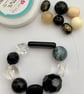 Stylish Chunky Beaded Monochrome Bracelet - Image 4