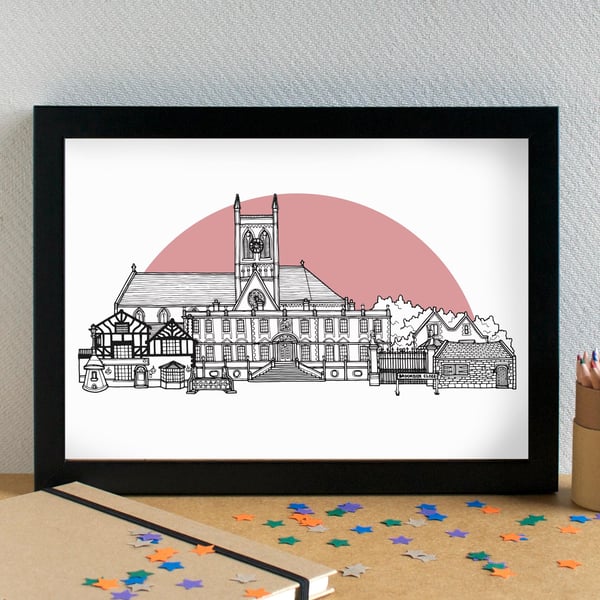 West Derby Liverpool Skyline Art Print