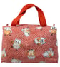Large wash bag in owl print, toiletries bag with handles and pocket. - Image 6
